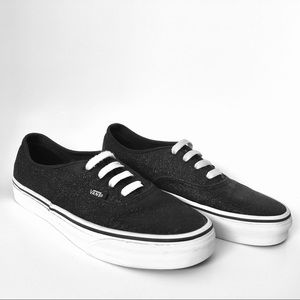 Black Glitter Vans Low Profile Unisex